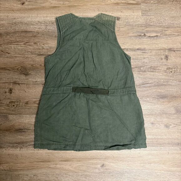 Athleta Olive Green Linen Vest - Picture 7 of 12